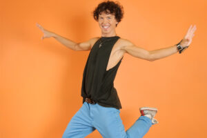 Break dancing performer